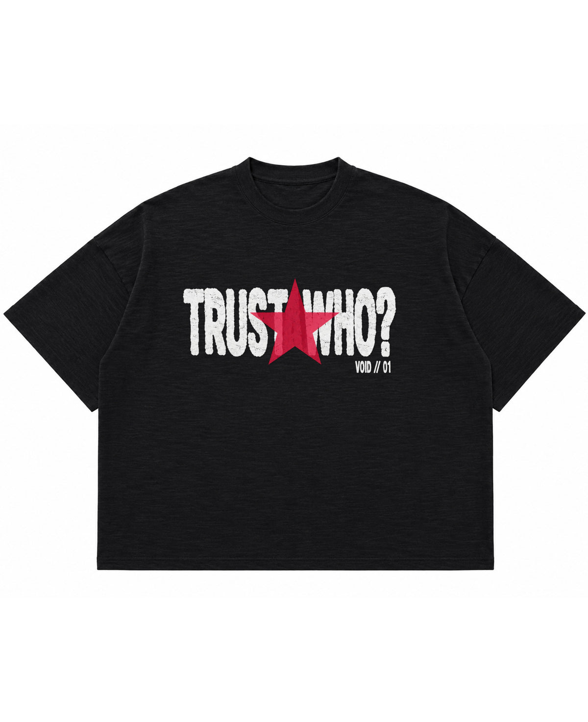Graphite Boxy Slub tee Front Design