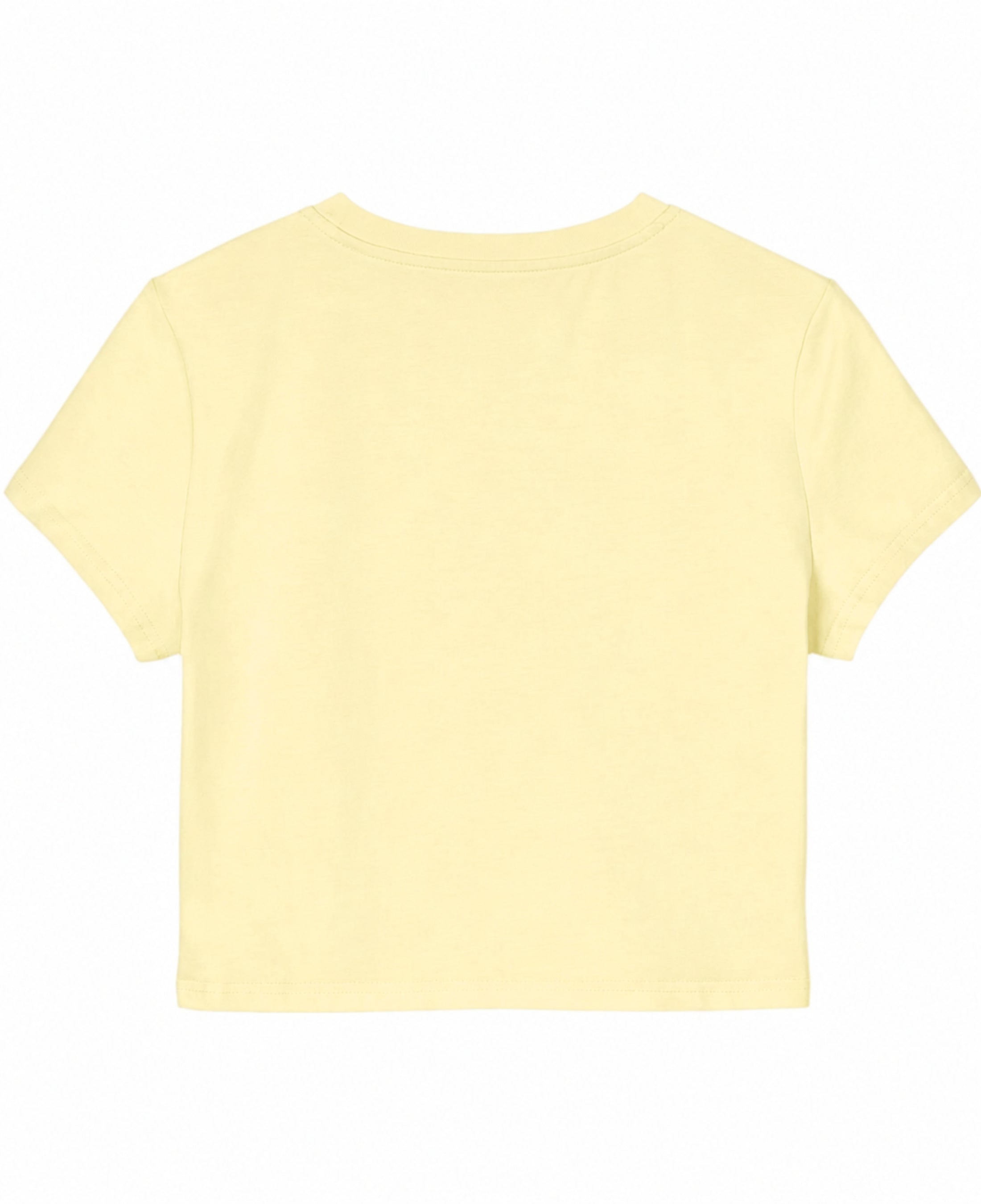 Butter Yellow Baby Tee Back Design