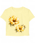 Butter Yellow Baby Tee Front Design
